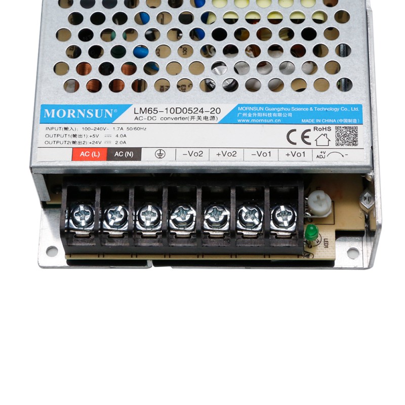 65W 5V/4.0A 24V/2.0A 90-264VAC/120-370VDC 스위칭 전원 공급 장치
