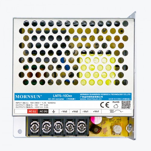 75W 5V/7.0A 12V/3.0A 90-264VAC/120-373VDC 스위칭 전원 공급 장치
