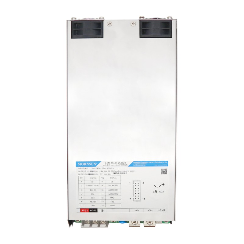 1500W 12V 125.0A 85-264VAC/120-370VDC PFC 기능을 갖춘 스위칭 전원 공급 장치