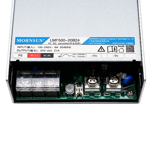 500W 48V 10.4A 80-264VAC/110-370VDC PFC 기능을 갖춘 스위칭 전원 공급 장치