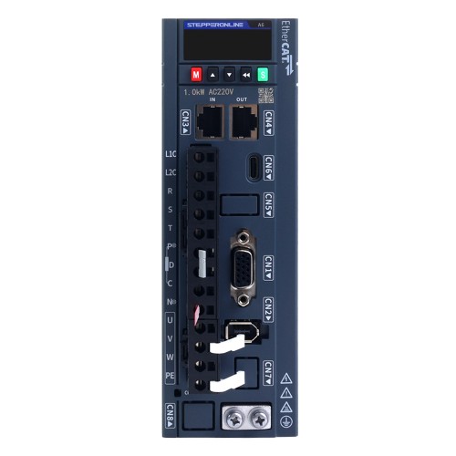 A6 시리즈 1000W EtherCAT AC 서보 모터 키트 3000rpm 3.18Nm 17비트 절대 인코더 IP67 - A6-EC1000H2A1-M17 | StepperOnline