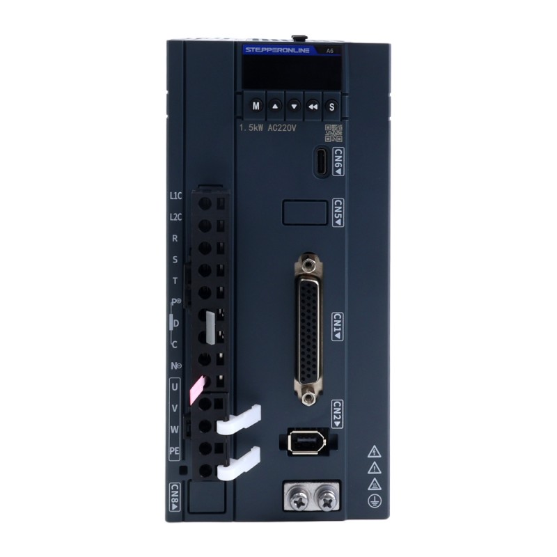 A6H 시리즈 1300W RS485 AC 서보 모터 키트 1500rpm 8.34Nm 17비트 앱솔루트 엔코더 IP67 - A6H-RS1300H2A1-M17 | StepperOnline