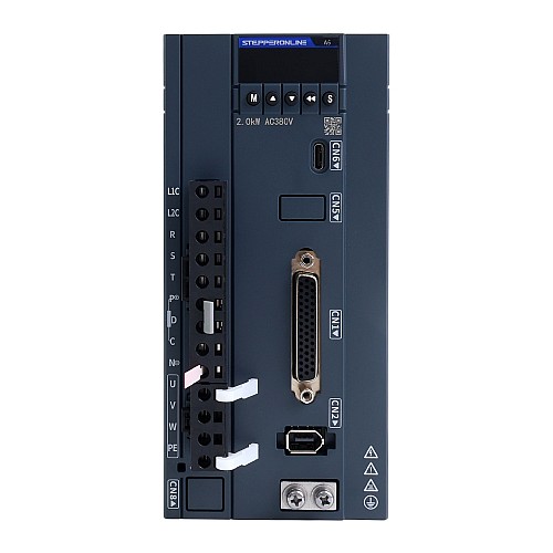 A6 시리즈 2000W RS485 AC 서보 모터 키트 3000rpm 6.37Nm 17비트 앱솔루트 엔코더 IP67 - A6-RS2000H3A1-M17 | StepperOnline