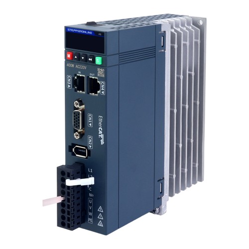 A6 시리즈 400W EtherCAT AC 서보 모터 키트 3000rpm 1.27Nm 17비트 절대 인코더 IP67 - A6-EC400H2A1-M17 | StepperOnline