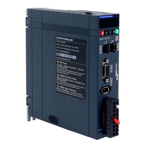 A6 시리즈 400W EtherCAT AC 서보 모터 키트 3000rpm 1.27Nm 17비트 절대 인코더 IP67 - A6-EC400H2A1-M17 | StepperOnline