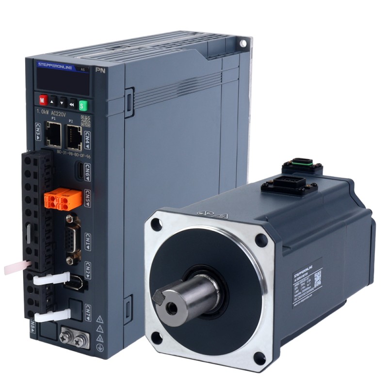 A6 시리즈 1000W STO Safe Torque Off PROFINET AC 서보 모터 키트 3000rpm 3.18Nm 브레이크 포함 17비트 절대 인코더 IP67 - A6-PN1000H2B1-M17-STO | StepperOnline