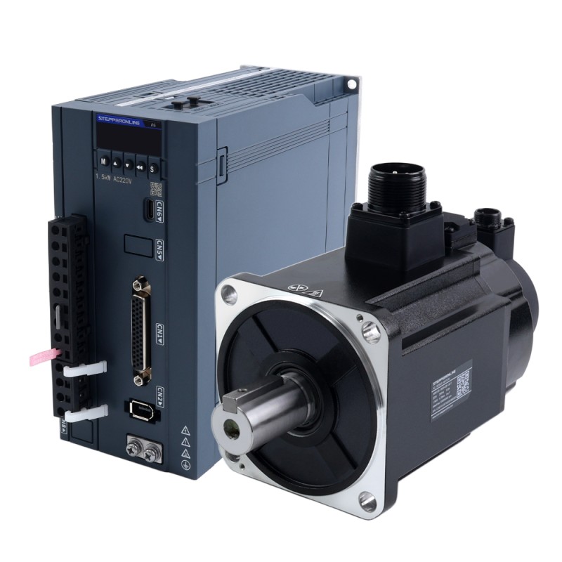 A6 시리즈 1500W RS485 AC 서보 모터 키트 3000rpm 4.78Nm 브레이크 포함 17비트 앱솔루트 엔코더 IP67 - A6-RS1500H2B1-M17 | StepperOnline
