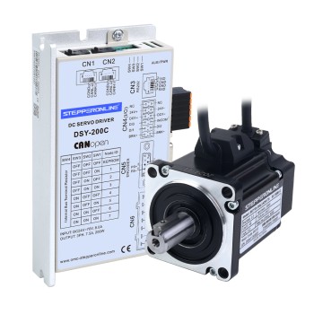 DSY 시리즈 200W CANopen DC 서보 모터 24-70VDC 0.637Nm 3000rpm 17-비트 증분형 엔코더 IP65