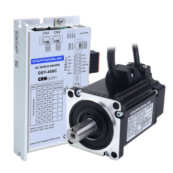 DSY 시리즈 400W CANopen DC 서보 모터 24-70VDC 1.27Nm 3000rpm 17-비트 증분형 엔코더 IP65
