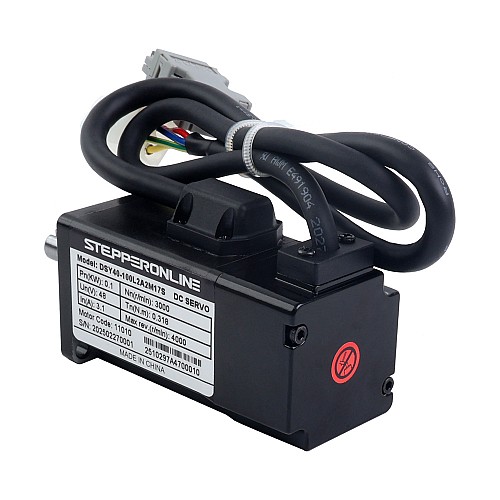 DSY 시리즈 100W CANopen DC 서보 모터 24-70VDC 0.318Nm 3000rpm 17-비트 증분형 엔코더 IP65 - DSY-C100L2A2-M17S | StepperOnline