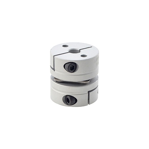 5mm - 6.35mm 유연한 단일 디스크 커플링 26x26mm CNC 스테퍼 모터 키 홈 샤프트 커플러