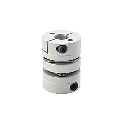 6.35mm - 10mm 유연한 이중 디스크 연결 26x35mm CNC 스테퍼 모터 샤프트 연결기