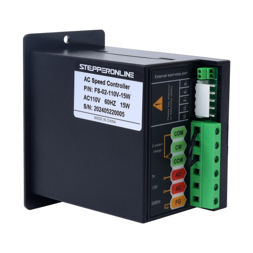 가변 속도 모터용 15W 단상 ​​110VAC 모터 속도 컨트롤러 - FS-02-110V-15W | StepperOnline