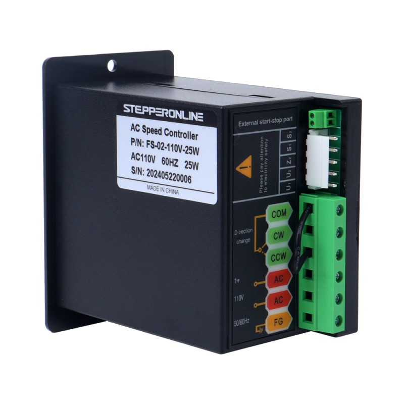 가변 속도 모터용 25W 단일 위상 110VAC 모터 속도 컨트롤러 - FS-02-110V-25W | StepperOnline