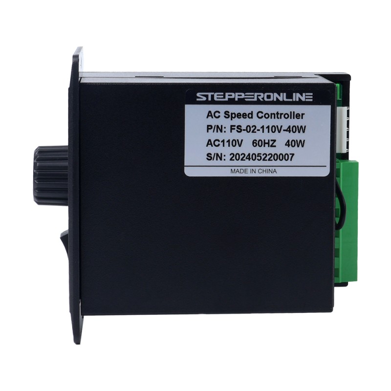가변 속도 모터용 40W 단상 110VAC 모터 속도 컨트롤러 - FS-02-110V-40W | StepperOnline