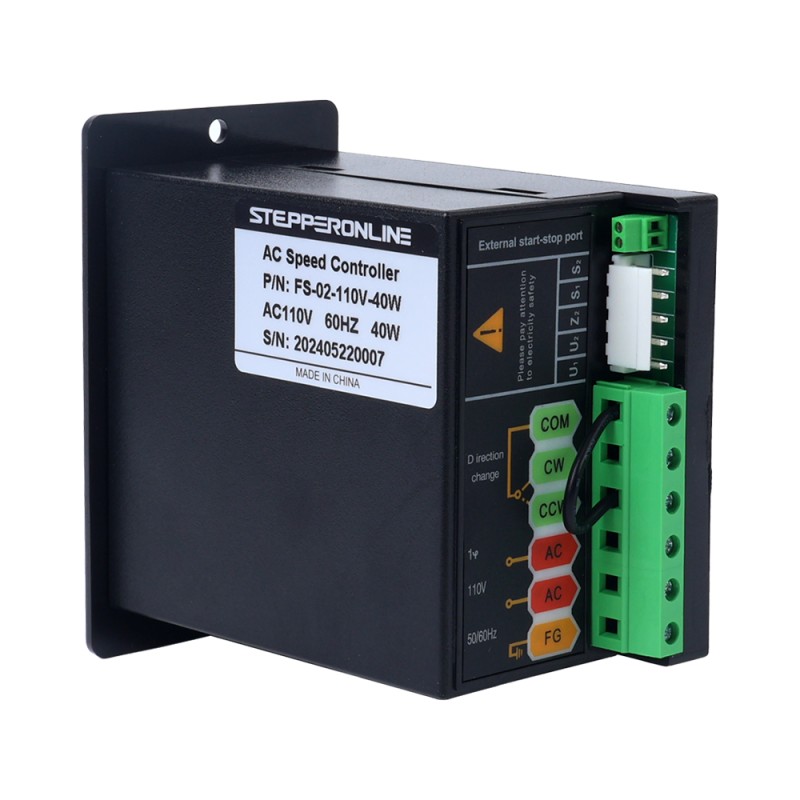 가변 속도 모터용 40W 단상 110VAC 모터 속도 컨트롤러 - FS-02-110V-40W | StepperOnline