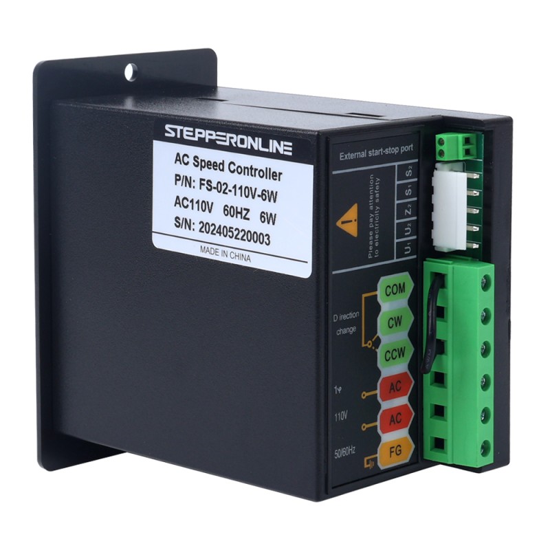 변속 모터용 6W 단일 위상 110VAC 모터 속도 컨트롤러 - FS-02-110V-6W | StepperOnline