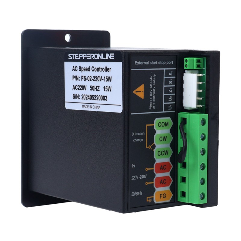 가변 속도 모터용 15W 단일 위상 220VAC 모터 속도 컨트롤러 - FS-02-220V-15W | StepperOnline