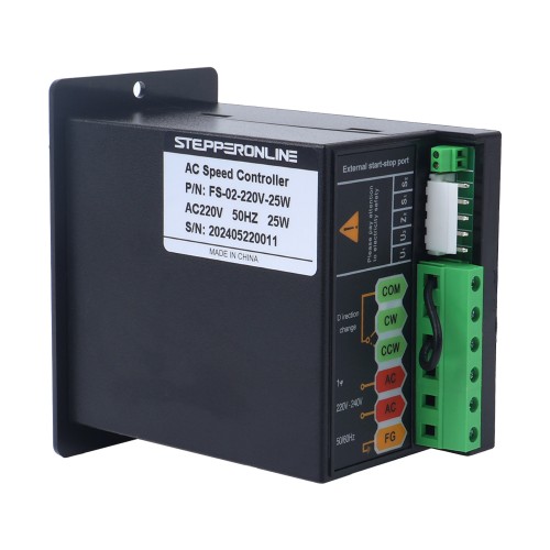 가변 속도 모터용 25W 단일 위상 220VAC 모터 속도 컨트롤러 - FS-02-220V-25W | StepperOnline