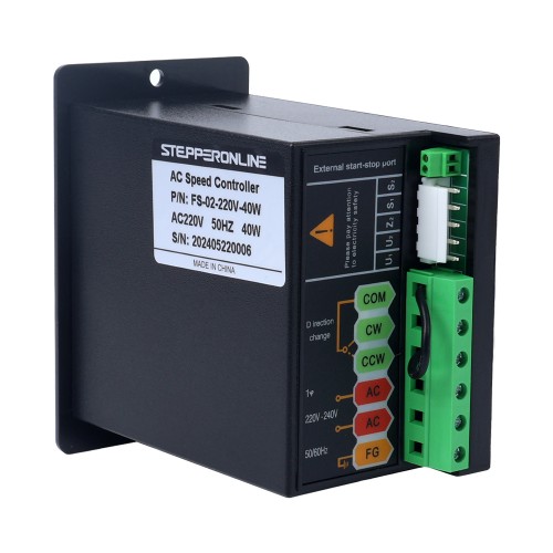 가변 속도 모터용 40W 단일 위상 220VAC 모터 속도 컨트롤러 - FS-02-220V-40W | StepperOnline