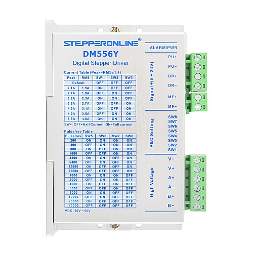 YS 시리즈 1축 스테퍼 키트 3.00Nm(424.83oz.in) Nema 23 스테퍼 모터 & 드라이버 - 1-DM556Y-23HS39 | StepperOnline YS 시리즈 1축 스테퍼 키트 3.00Nm(424.83oz.in) Nema 23 스테퍼 모터 & 드라이버 - 1-DM556Y-23HS39 | StepperOnline