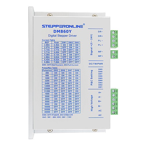 YS 시리즈 1축 스테퍼 키트 4.8Nm(679.74oz.in) Nema 34 스테퍼 모터 & 드라이버 - 1-DM860Y-34HS30 | StepperOnline YS 시리즈 1축 스테퍼 키트 4.8Nm(679.74oz.in) Nema 34 스테퍼 모터 & 드라이버 - 1-DM860Y-34HS30 | StepperOnline