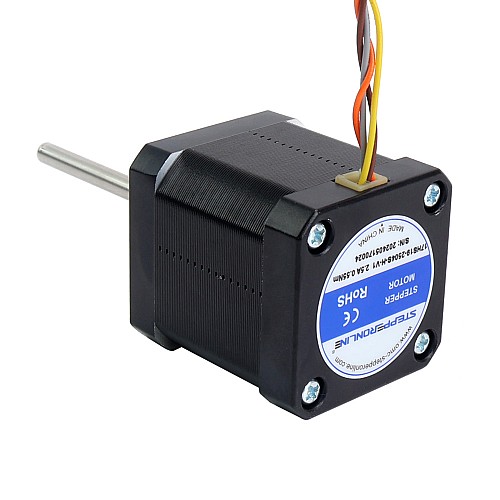 Nema 17 고온 스테퍼 모터 55Ncm(77.93oz.in) 55mm 원형 샤프트 절연 클래스 H 180C - 17HS19-2504S-H-V1 | StepperOnline