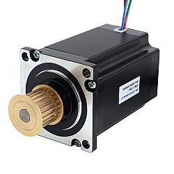 Nema 23 3상 스테퍼 모터 1.7Nm(240.79oz.in) 5.8A 57x57x80.7mm 3선 타이밍 벨트 풀리 포함