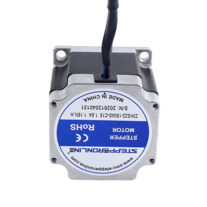 Nema 23 바이폴라 스테핑 모터 1.8° 1.16Nm (164.3oz.in) 1.5A 57x57x56mm 762mm 케이블 및 Molex 커넥터 포함 - 23HS22-1504S-C15 | StepperOnline