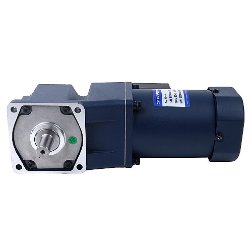 90W 220VAC 50Hz 45RPM 14.00Nm(1982.56oz.in) 플랜지 90mm 직각 기어박스 키 홈 샤프트 단상 AC 유도 전동기 - 5IK90GU-CFT/5GU30RT | StepperOnline