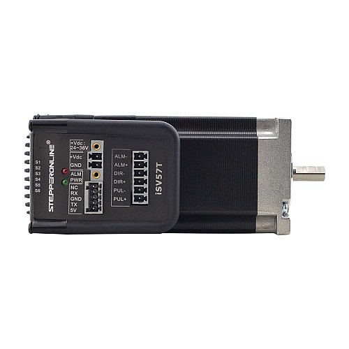 NEMA 23 통합 이지 서보 모터 130w 3000rpm 0.45Nm(63.73oz.in) 20-50VDC 서보 모터 - 짧은 샤프트