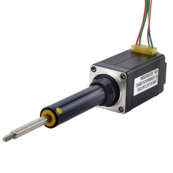 NEMA 8 내부 Acme 선형 스테퍼 모터 0.5A 38.2mm 길이 리드 2mm(0.07874") 이동 거리 38.1mm