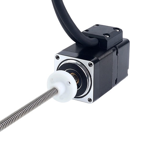 Nema 11 외부 Acme 선형 스테퍼 모터 1.0A 32.2mm 스택 광학식 증분형 엔코더 1000PPR - 11E13S1004GD4-150RS-OE1K | StepperOnline