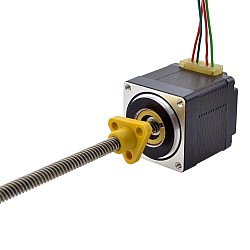 NEMA 11 외부 Acme 선형 스테퍼 모터 1.0A 32.2mm 스택 나사 리드 5.08mm(0.2") 리드 길이 150mm