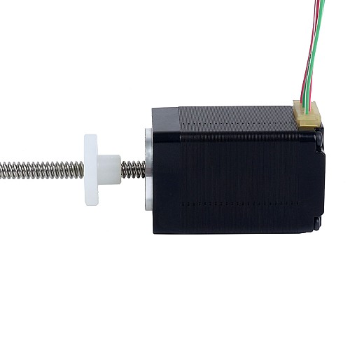 NEMA 11 외부 Acme 선형 스테퍼 모터 1.0A 46mm 스택 나사 리드 2.54mm(0.1) 리드 길이 250mm - 11E18S1004GD5-250RS | StepperOnline