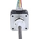 Nema 17 외부 34mm 스택 0.4A 리드 2mm(0.07874) 길이 200mm