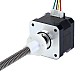Nema 17 외부 34mm 스택 0.4A 리드 4mm(0.15748) 길이 150mm - 17E13S0404DB4-150RS | StepperOnline