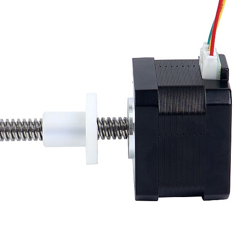Nema 17 외부 34mm 스택 0.4A 리드 4mm(0.15748) 길이 150mm - 17E13S0404DB4-150RS | StepperOnline
