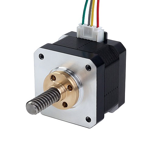 Nema 17 외부 34mm 스택 0.4A 리드 8mm(0.31496") 길이 32mm - 17E13S0404MB4-032RB | StepperOnline