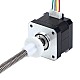 Nema 17 외부 34mm 스택 0.4A 리드 8mm(0.31496") 길이 200mm - 17E13S0404MB4-200RS | StepperOnline