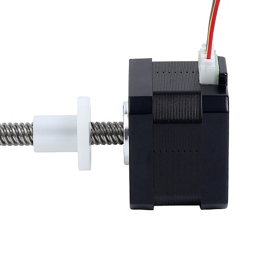 Nema 17 외부 34mm 스택 0.4A 리드 8mm(0.31496") 길이 200mm - 17E13S0404MB4-200RS | StepperOnline