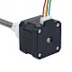 Nema 17 외부 34mm 스택 0.4A 리드 8mm(0.31496") 길이 200mm - 17E13S0404MB4-200RS | StepperOnline