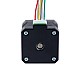 Nema 17 외부 34mm 스택 0.4A 리드 8mm(0.31496") 길이 200mm - 17E13S0404MB4-200RS | StepperOnline