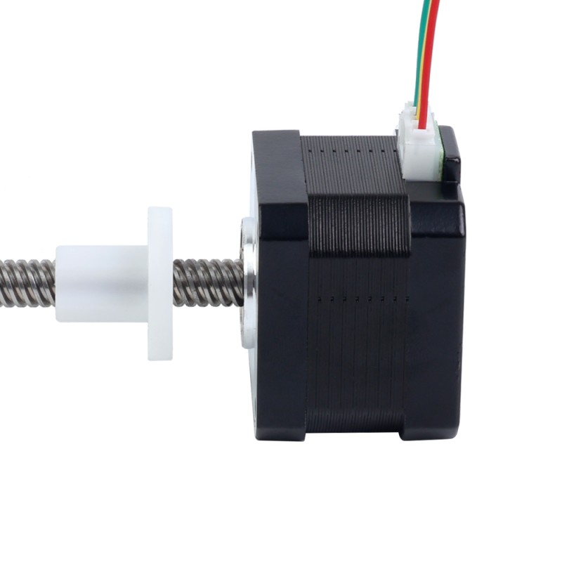 Nema 17 외부 34mm 스택 0.4A 리드 8mm(0.31496") 길이 300mm - 17E13S0404MB4-300RS | StepperOnline