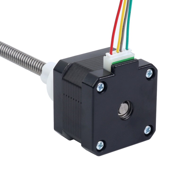 Nema 17 외부 34mm 스택 0.4A 리드 8mm(0.31496") 길이 300mm - 17E13S0404MB4-300RS | StepperOnline