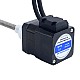 Nema 17 외부 34mm 스택 1.68A 리드 8mm(0.31496") 길이 200mm 광학식 증분형 엔코더 1000PPR - 17E13S1684MB4-200RS-OE1K | StepperOnline