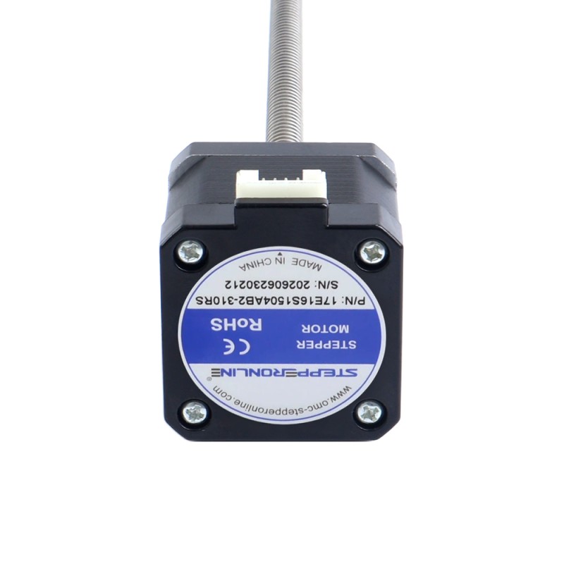 Nema 17 외부 40mm 스택 1.5A 리드 2mm(0.07874") 길이 310mm - 17E16S1504AB2-310RS | StepperOnline