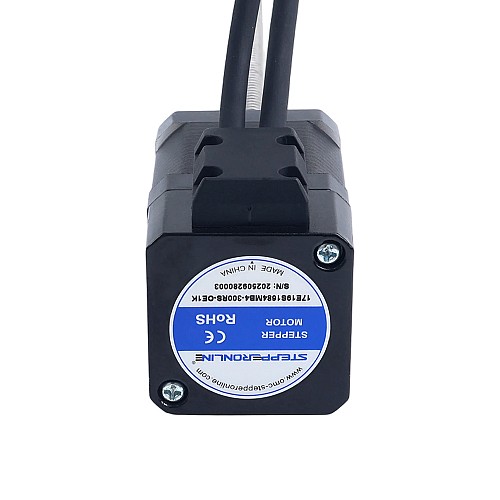 Nema 17 외부 에이컴 리니어 스테퍼 모터 1.68A 48mm 스택 스크류 리드 8mm(0.31496") 광학식 증분형 엔코더 1000PPR - 17E19S1684MB4-300RS-OE1K | StepperOnline