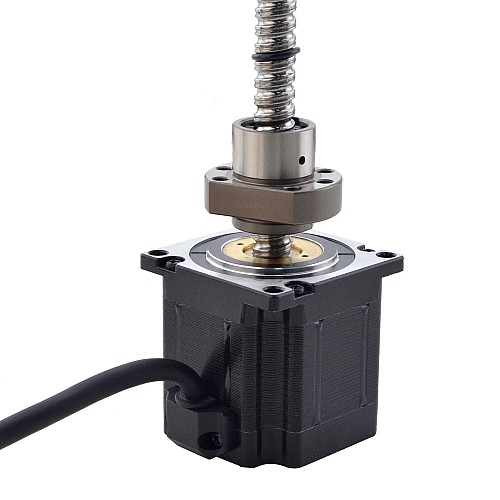 NEMA 23 외부 볼 나사 선형 스테퍼 모터 3.0A 56mm 스택 나사 리드 5mm(0.1969) 리드 길이 200mm