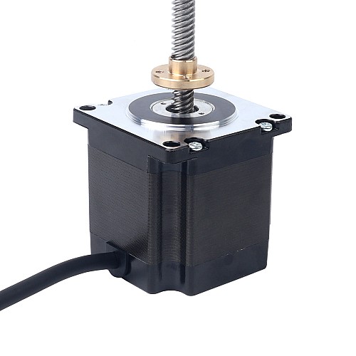 Nema 23 외부 56mm 스택 3.0A 리드 8mm(0.31496) 길이 150mm - 23E22S3004MB4-150RB | StepperOnline